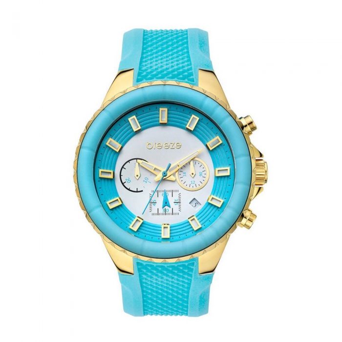 Breeze Air Hollywood Chrono Light Blue Rubber Strap