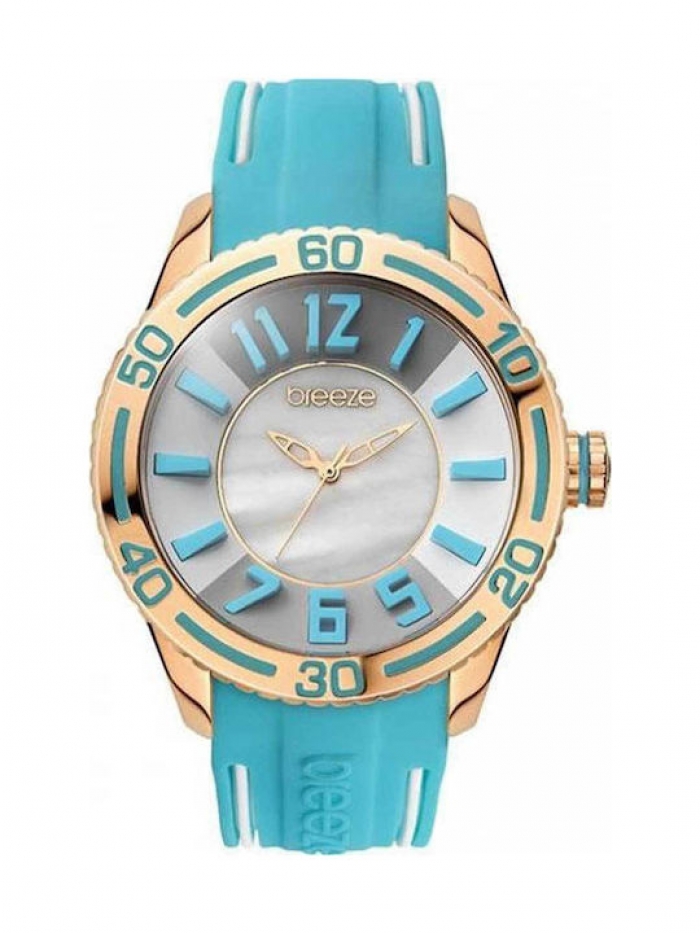 BREEZE Miami Twist Light Blue Rubber Strap