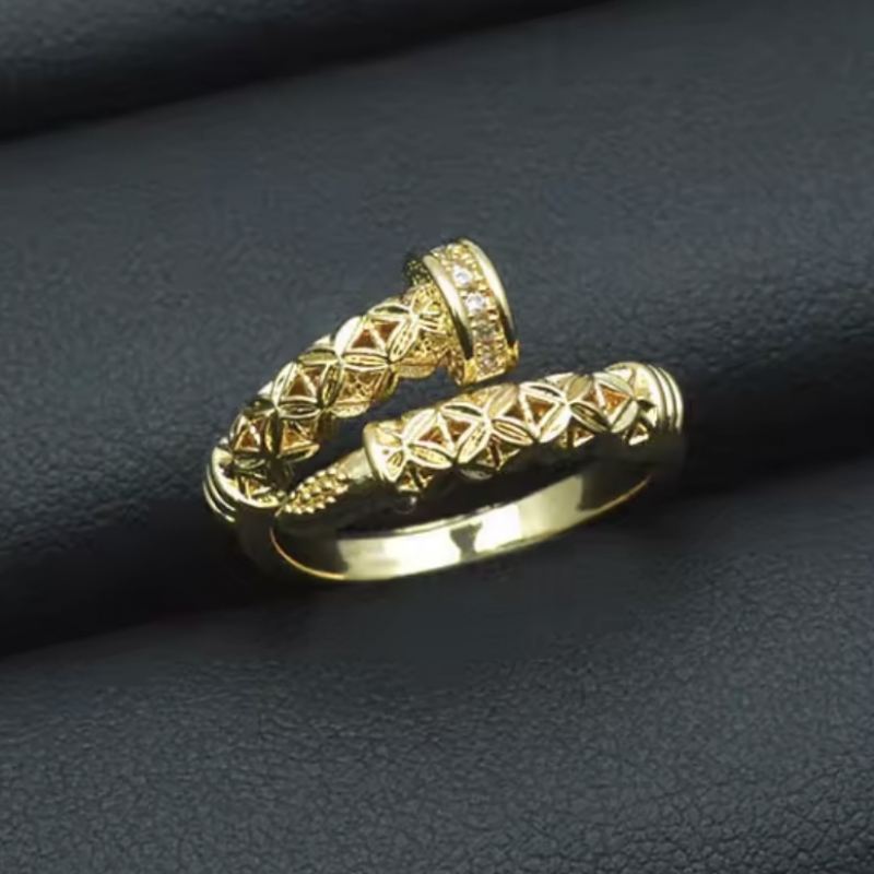 Δαχτυλίδι επιχρυσωμένο με πλέξη