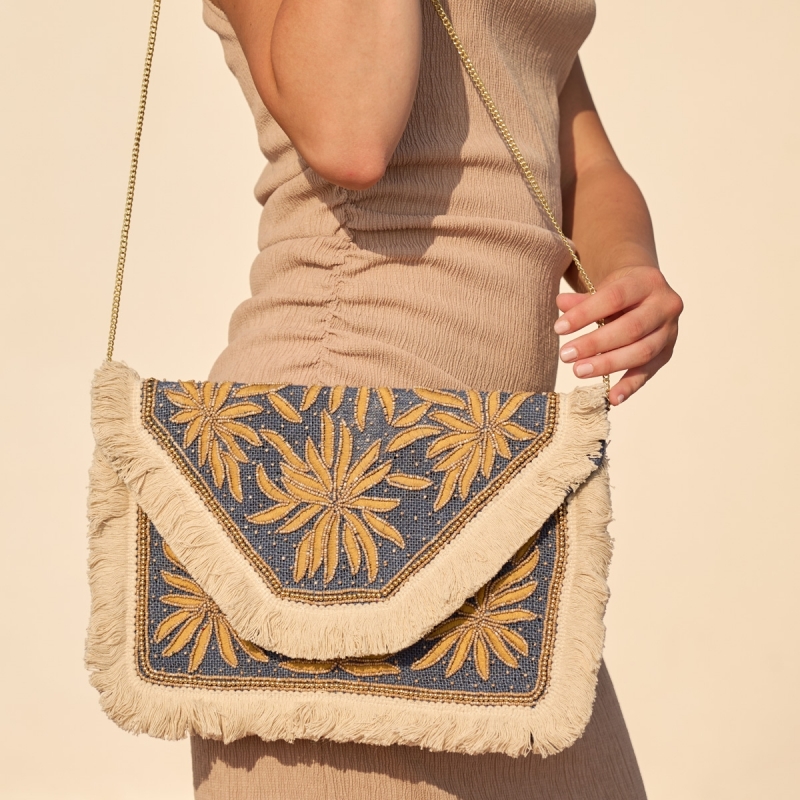 Φάκελος μπλε με σχέδια sun flower