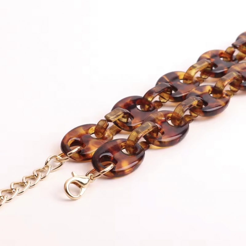 Κολιέ ατσάλι με ρητίνη