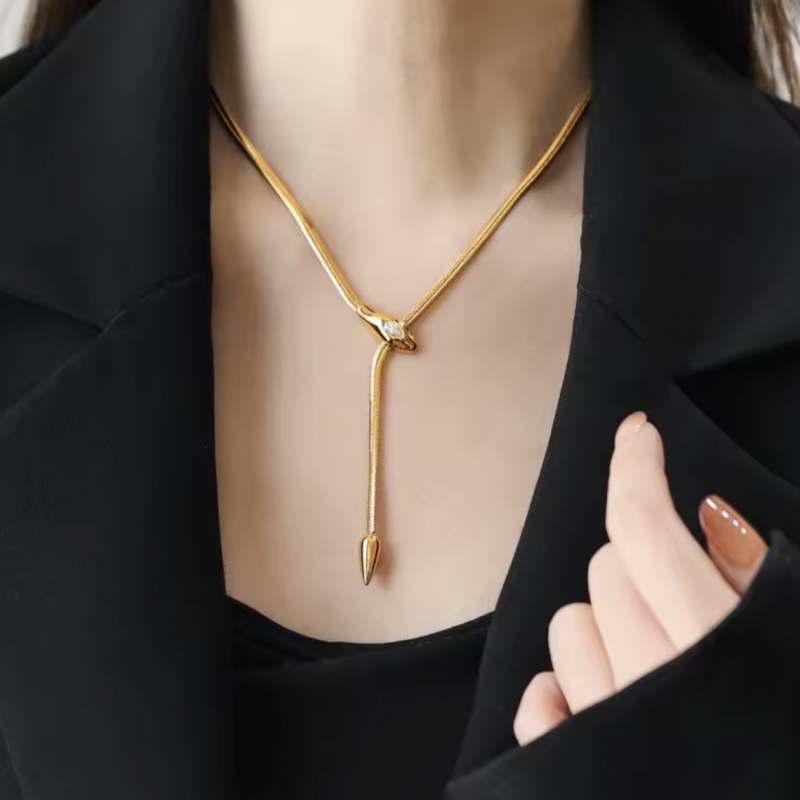 Κολιέ ατσάλι snake