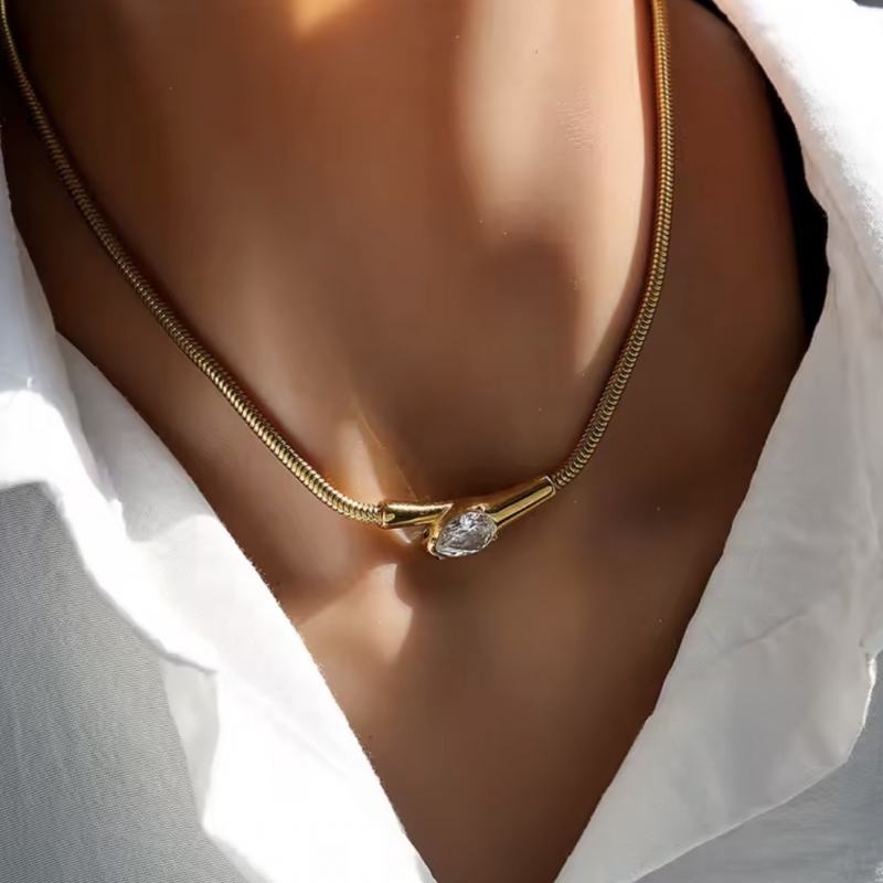 Κολιέ ατσάλι snake