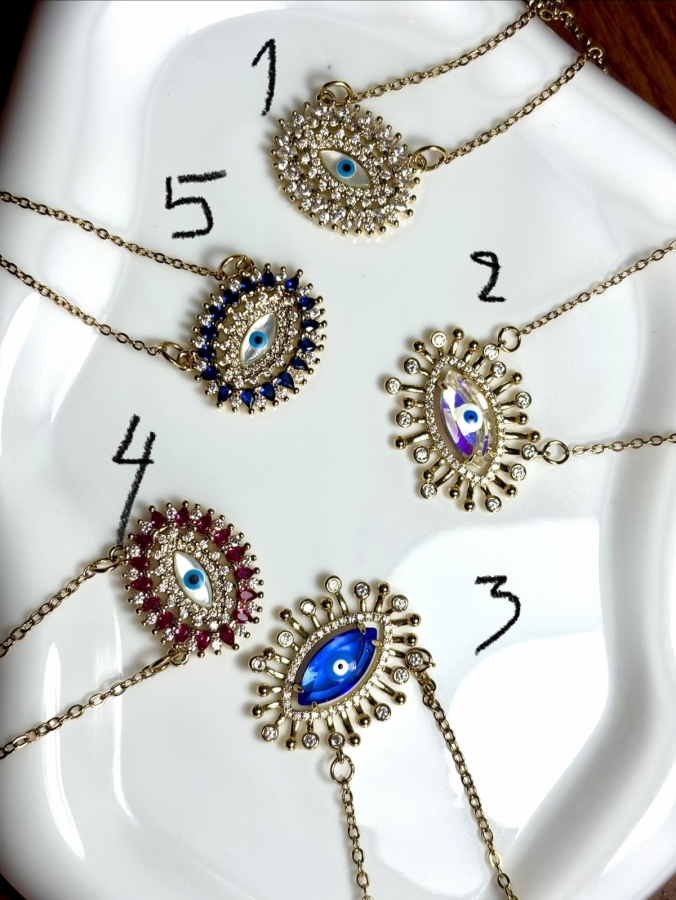 Ματάκια κολιέ από ατσάλι