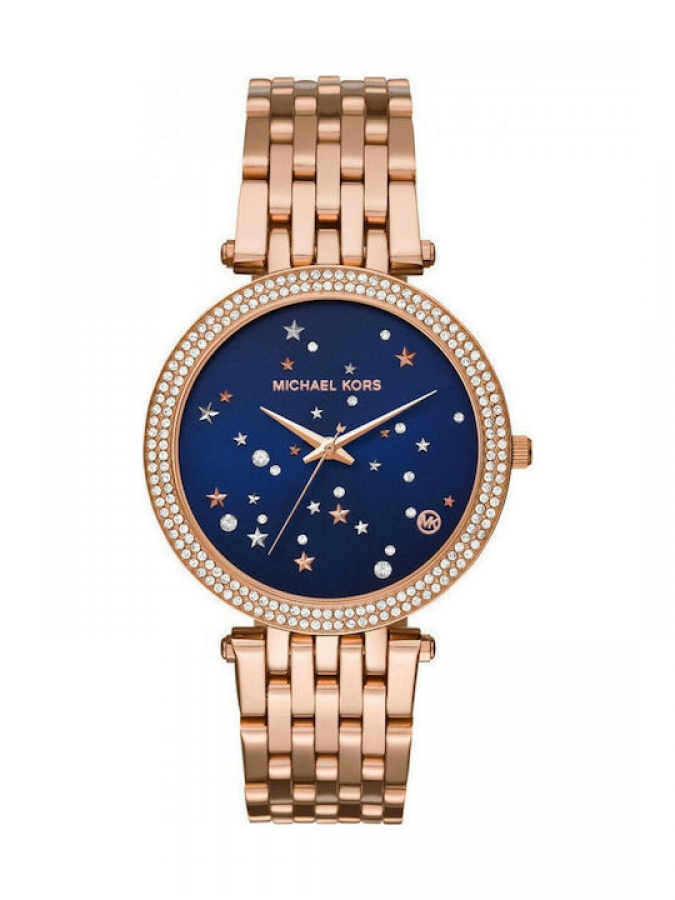 Michael Kors Darci Ρολόι με Ροζ Χρυσό Μεταλλικό Μπρασελέ