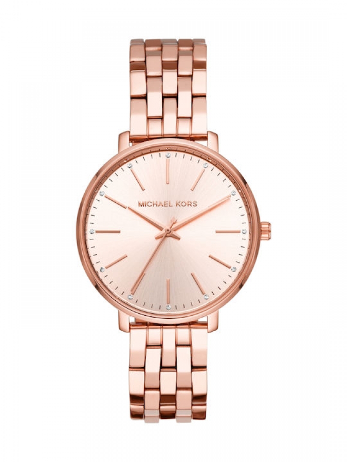 Michael Kors Pyper Ρολόι με Ροζ Χρυσό Μεταλλικό Μπρασελέ