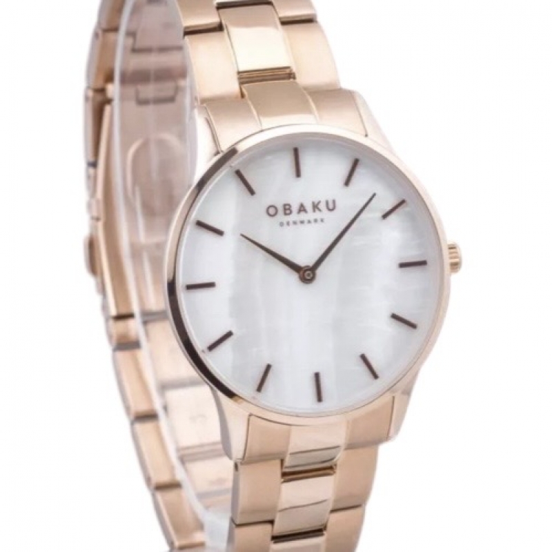 OBAKU Lyng Lille Rose Gold Stainless Steel Bracelet