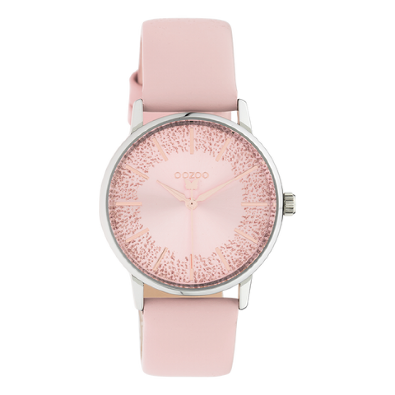 OOZOO Timepieces Pink Leather Strap