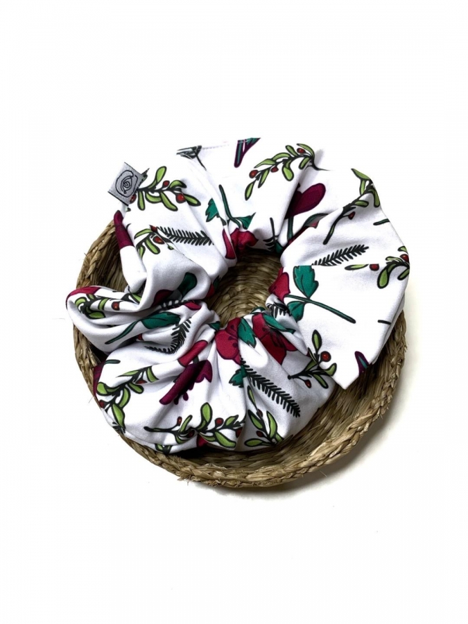 Scrunchies red flower