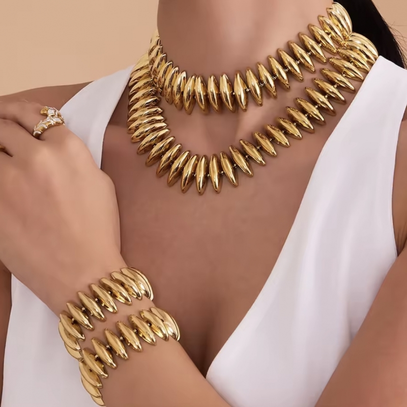 Σετ ατσάλι choker& bracelet