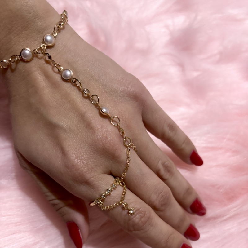 Σετ δαχτυλίδι με βραχιόλι-δαχτυλίδι