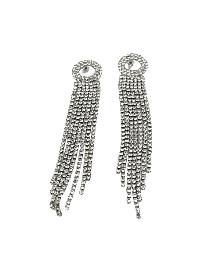 Σκουλαρίκια ατσάλι με ζιρκόν