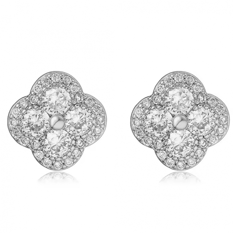 Σκουλαρίκια με λευκά ζιρκόν