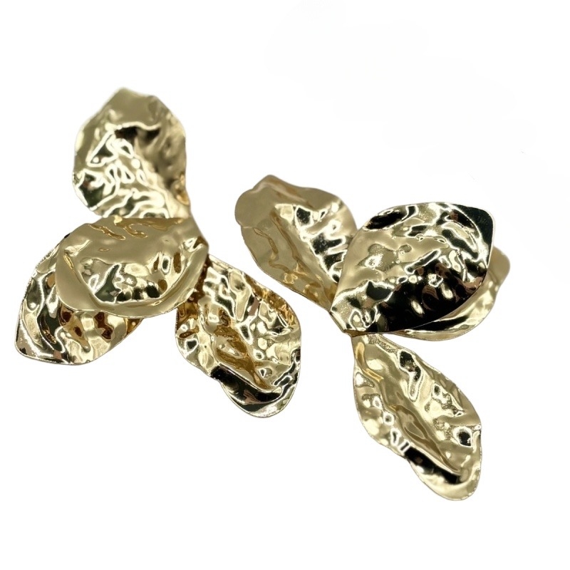 Σκουλαρίκια ατσάλι επιχρυσωμένο