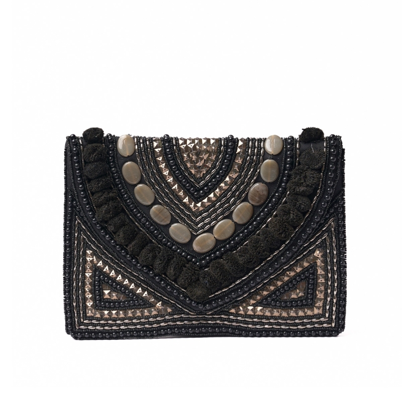 Tσάντα κεντητή με πέτρες φιλντιτσι και τρουκς