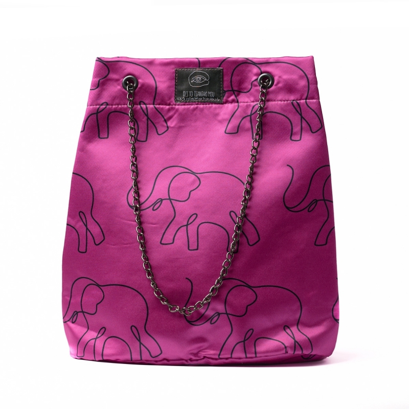 ΤΣΑΝΤΑ ΠΟΥΓΚΙ ΧΕΙΡΟΠΟΙΗΤΗ 'PINK ELEPHANT'