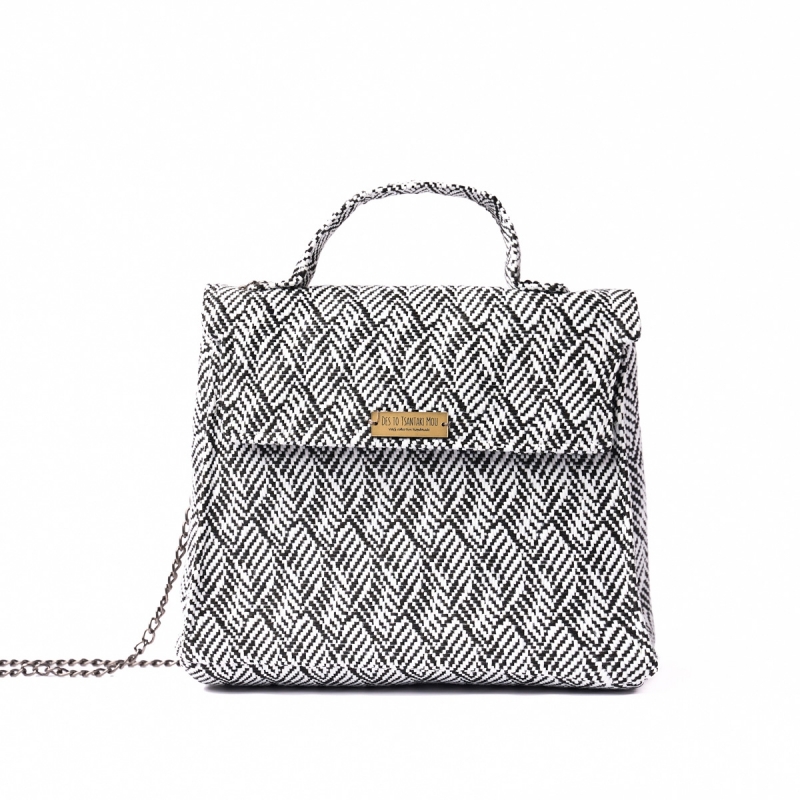 ΤΣΑΝΤΑ ΩΜΟΥ ΧΕΙΡΟΠΟΙΗΤΗ 'BLACΚ AND WHITE'