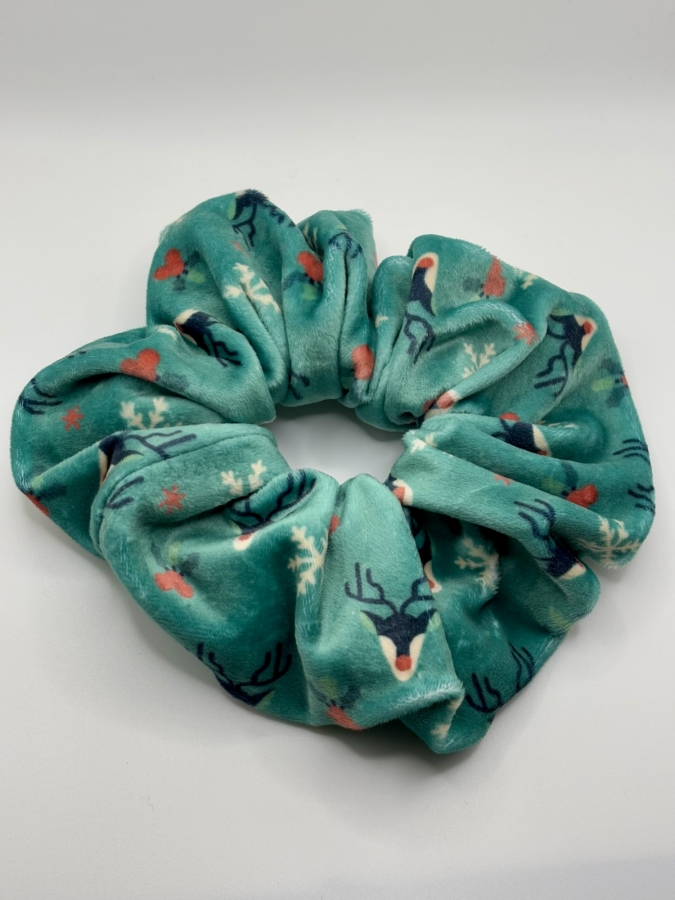 Βελούδινο xmas scrunchie green