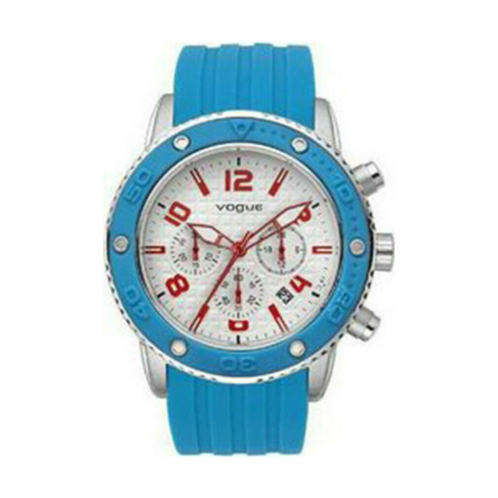 Vogue Vivid Chronograph Blue  Rubber Strap