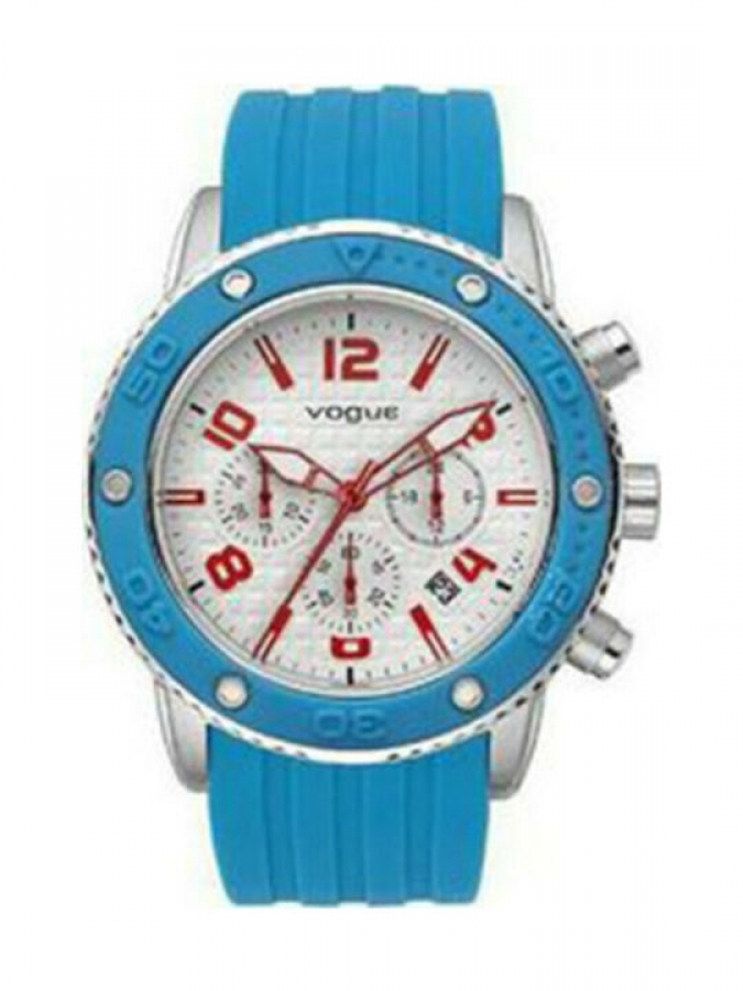 Vogue Vivid Chronograph Blue  Rubber Strap