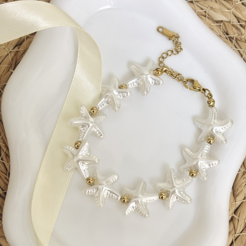 Βραχιόλι ατσάλι με αστερίες