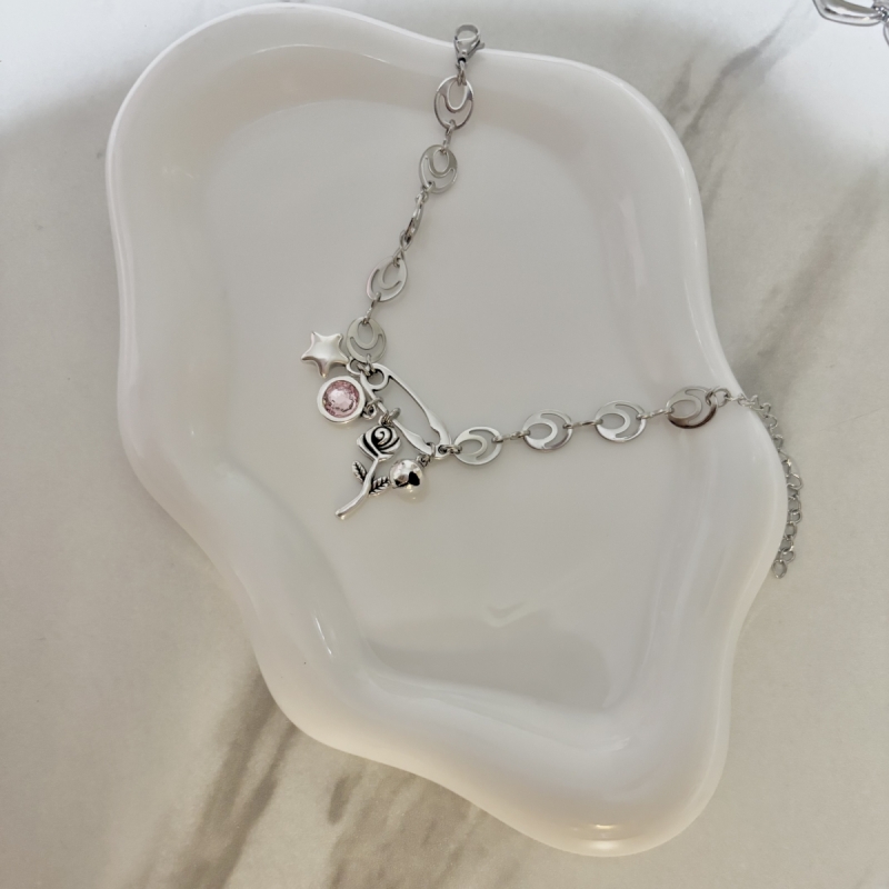 Βραχιόλι ατσάλι με charms