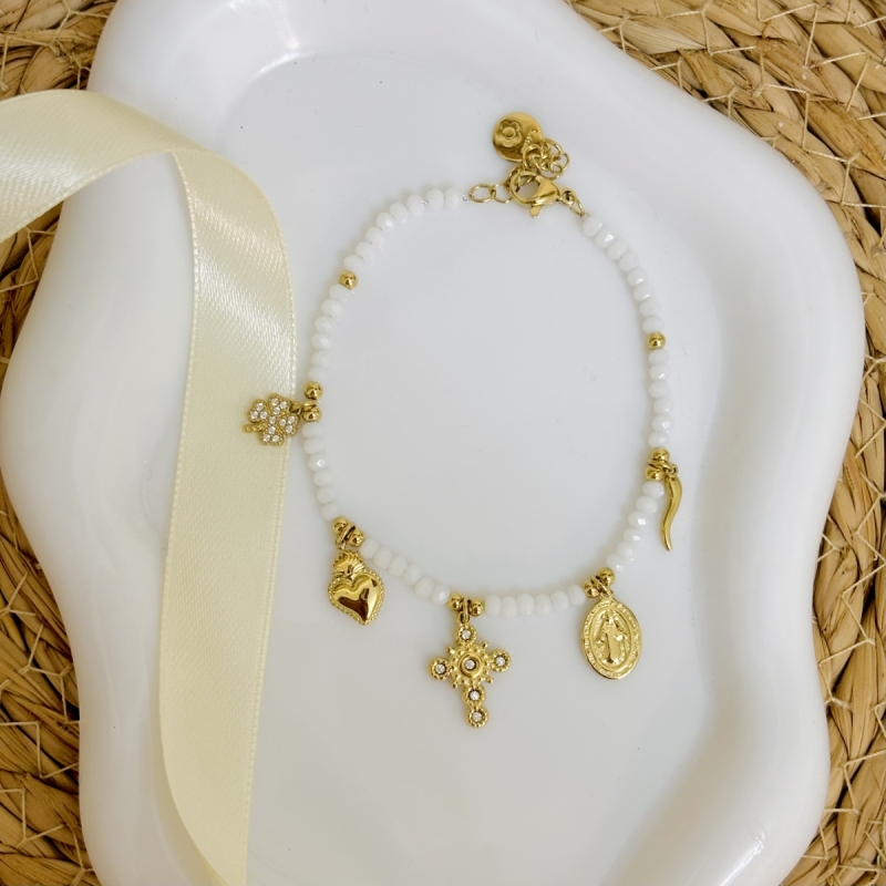 Βραχιόλι ατσάλι με charms