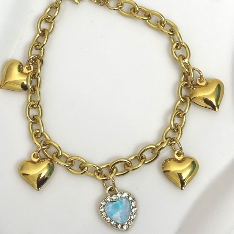 Βραχιόλι ατσάλι με charms