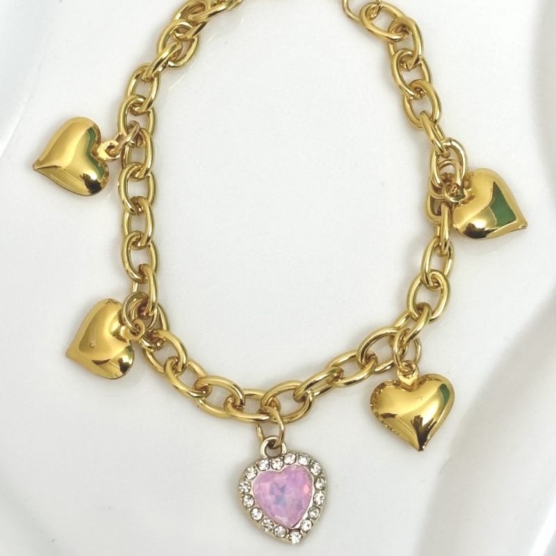 Βραχιόλι ατσάλι με charms