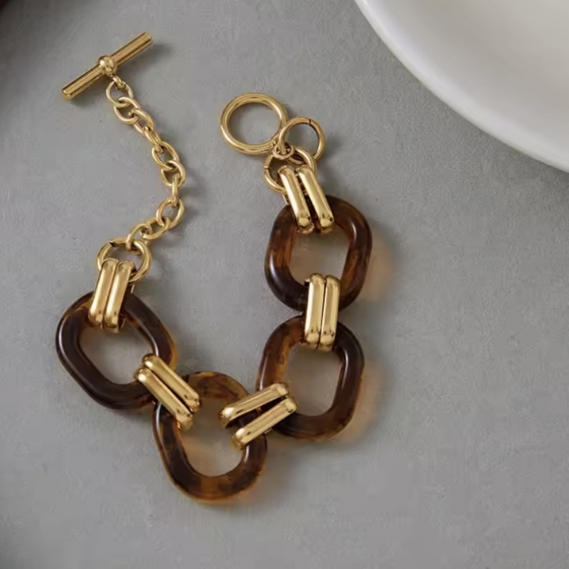 Βραχιόλι ατσάλι με ρητινη