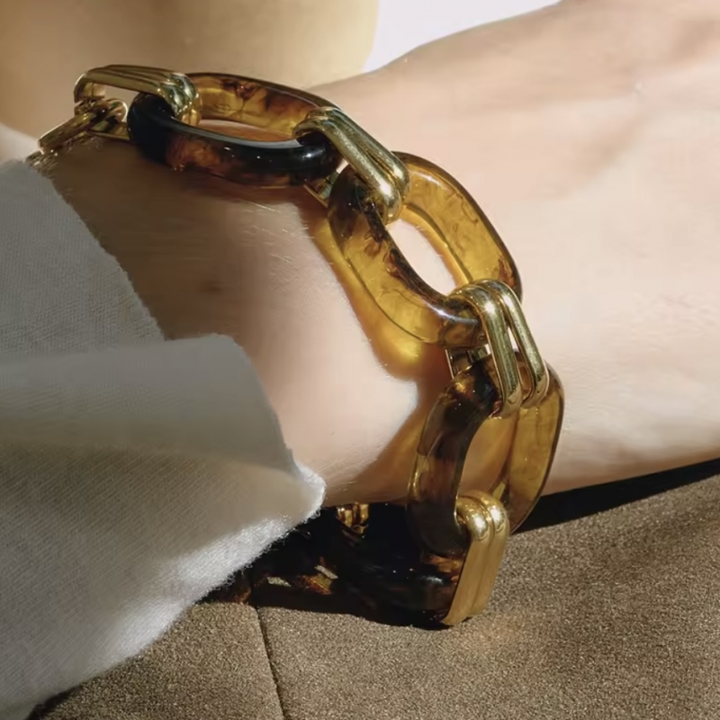 Βραχιόλι ατσάλι με ρητινη