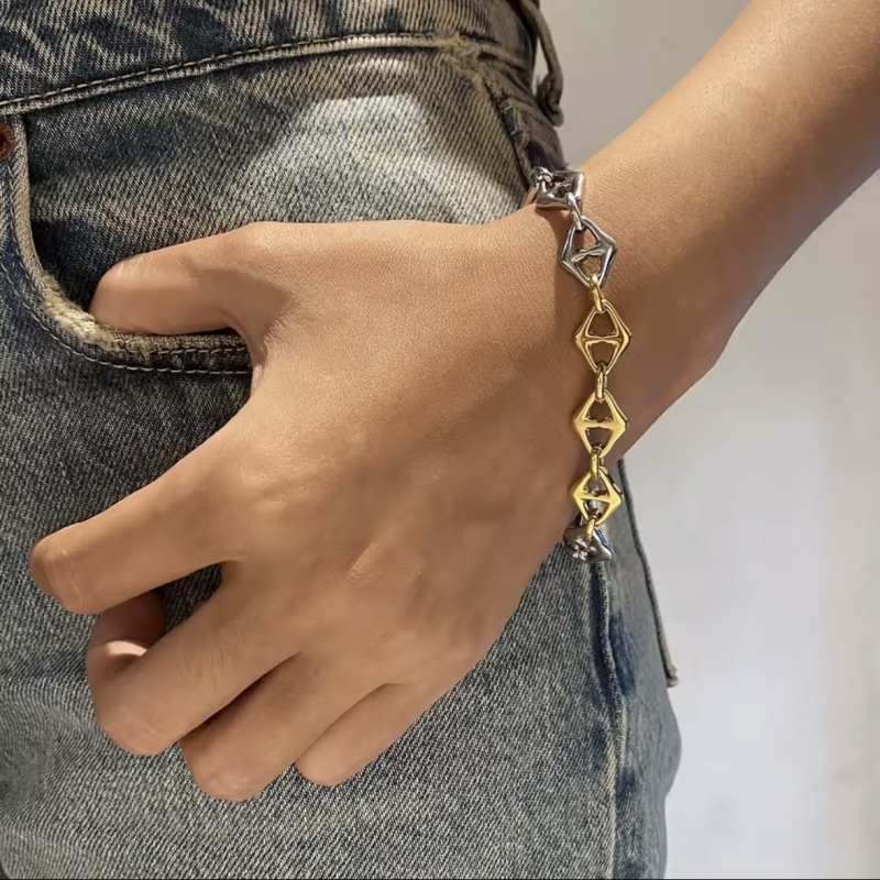 Βραχιόλι δίχρωμο ατσάλι