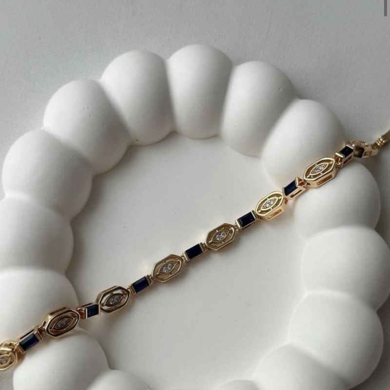 Βραχιόλι επιχρυσωμένο με ζιρκόν