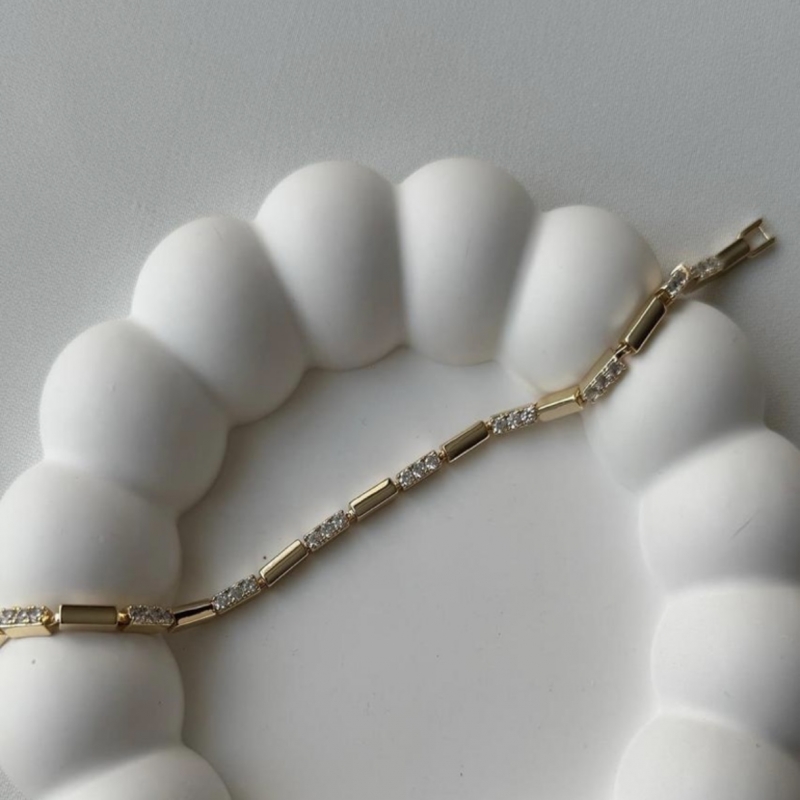 Βραχιόλι επιχρυσωμένο με ζιρκόν