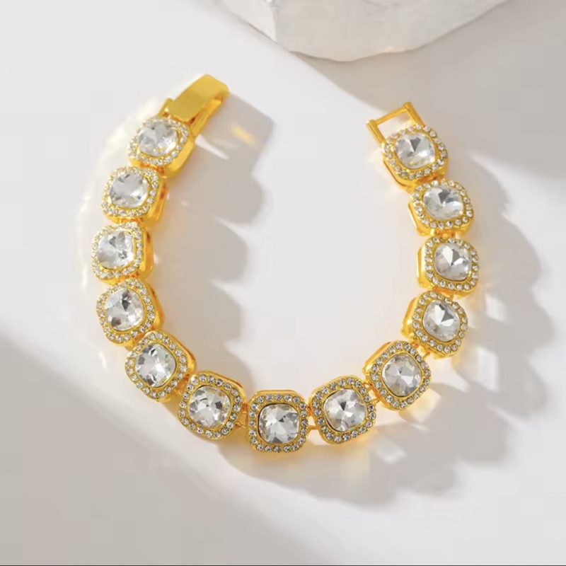 Βραχιόλι επιχρυσωμένο με ζιρκόν