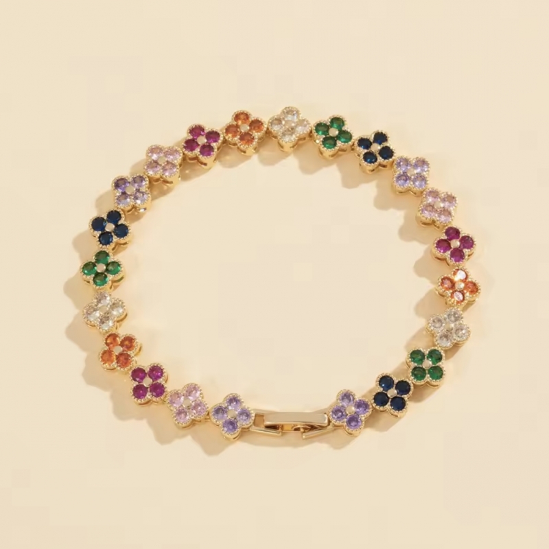 Βραχιόλι επιχρυσωμένο πολύχρωμο