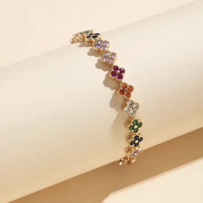 Βραχιόλι επιχρυσωμένο πολύχρωμο