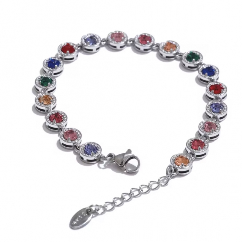 Βραχιόλι Ριβιέρα πολύχρωμο ατσάλι