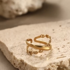 Δαχτυλίδι ατσάλι επιχρυσωμένο minimal