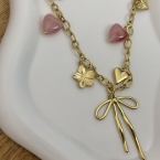Κολιέ ατσάλι με charms