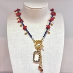 Κολιέ “Kalymnos” με χάντρες και ατσάλινα στοιχεία