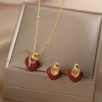 Σετ επιχρυσωμένο με καρδιές