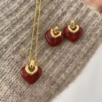 Σετ επιχρυσωμένο με καρδιές