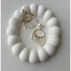 Σκουλαρίκια μάτι με πέρλες