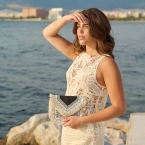 Τσάντα φάκελος boho μαύρη