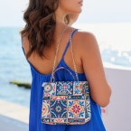 ΤΣΑΝΤΑ ΩΜΟΥ ΧΕΙΡΟΠΟΙΗΤΗ 'VINTAGE BLUE'