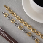 Βραχιόλι ατσάλι επιχρυσωμένο