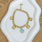 Βραχιόλι ατσάλι με charms