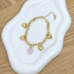 Βραχιόλι ατσάλι με charms