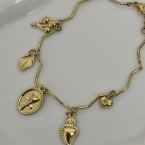 Βραχιόλι ατσάλι με charms